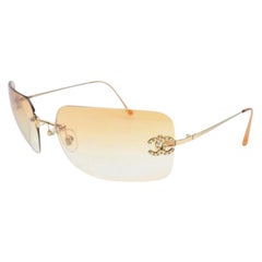 Vintage Chanel Sunglasses with Rhinestone CCs