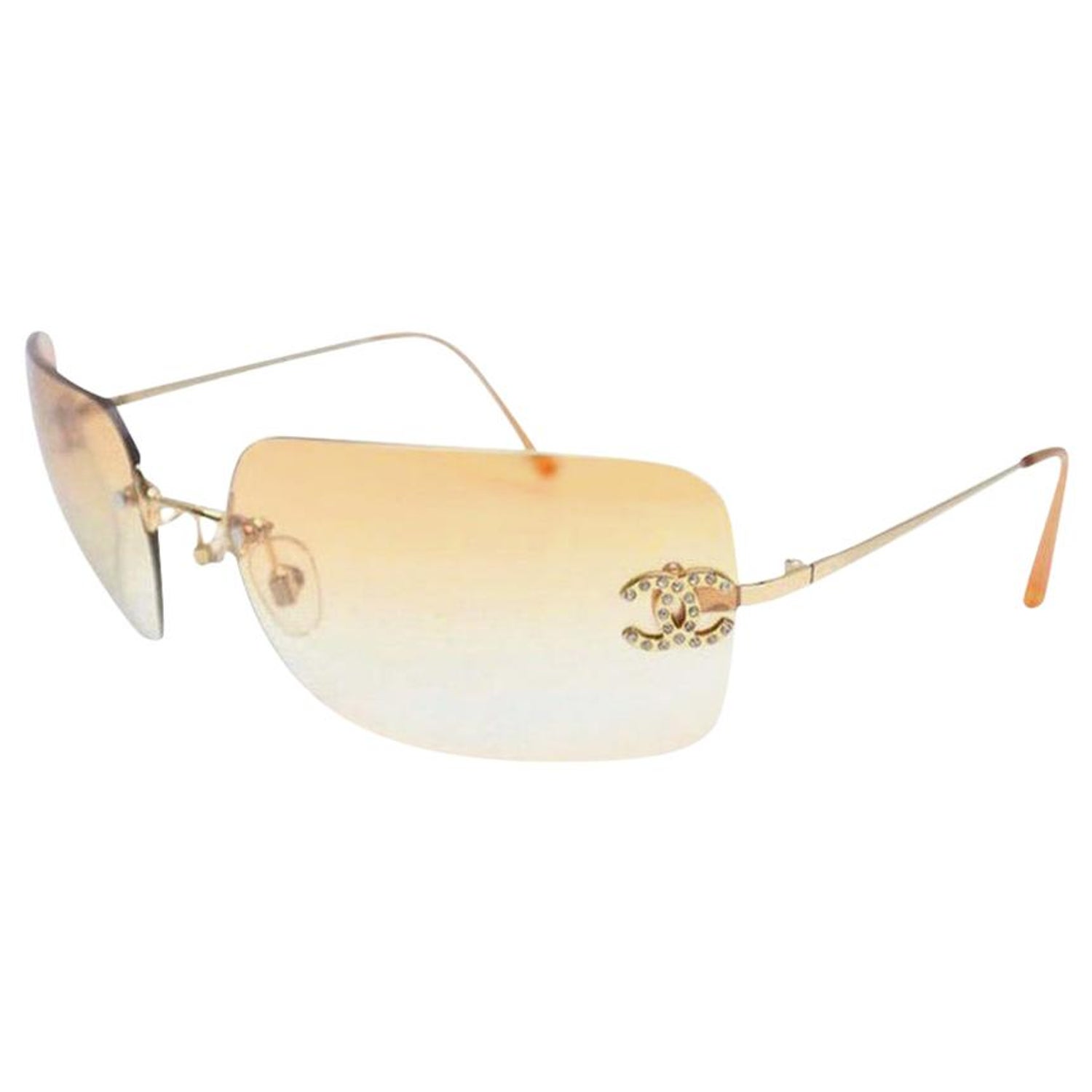 Chanel Sunglasses With Rhinestones - 4 For Sale on 1stDibs
