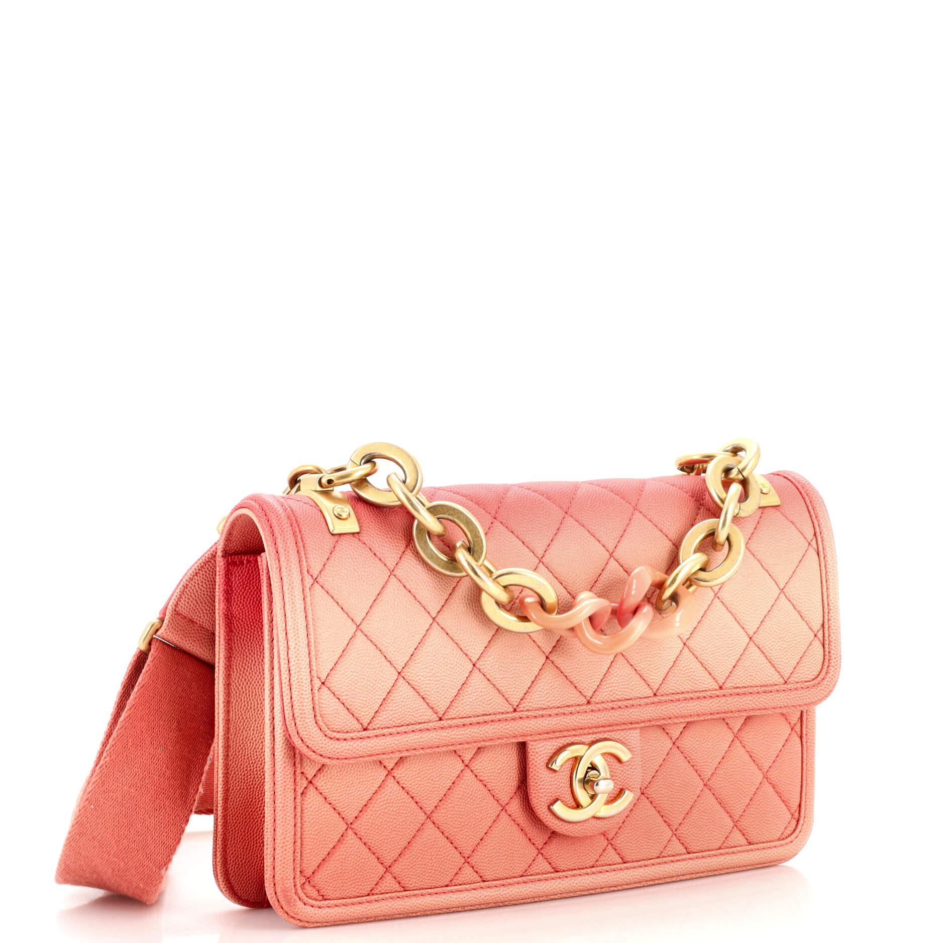 Chanel Sunset On The Sea Flap Bag Quilted Caviar Medium For Sale 4