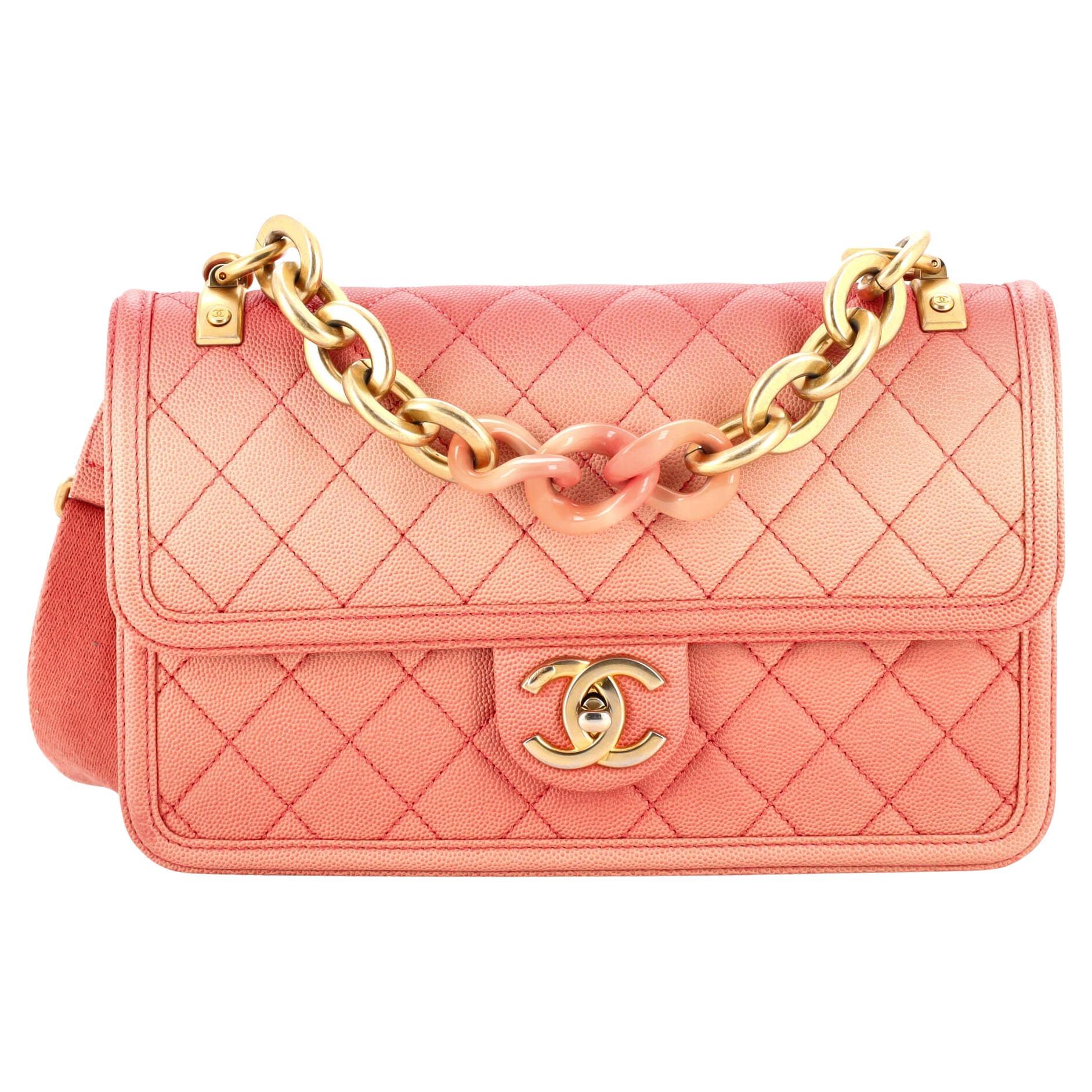 Chanel Sunset on The Sea Flap Bag Quilted Caviar Medium
