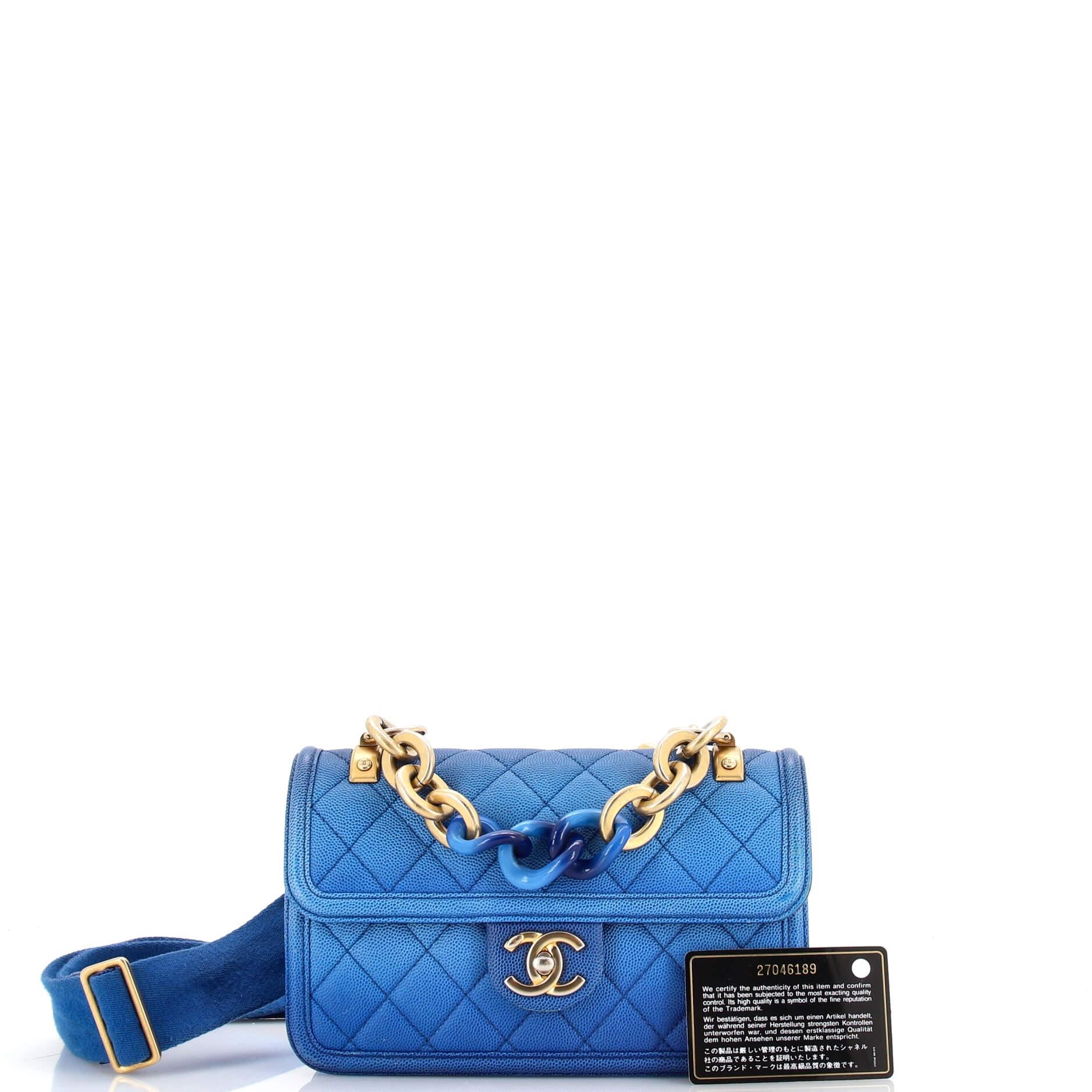 Condition: Fair. Touch up on exterior, flap and strap leather trim edges. Odor in interior. Wear on exterior, flap edges, strap, underneath flap and in interior. Pilling and discoloration on strap, cracking on flap opening corners, scratches and