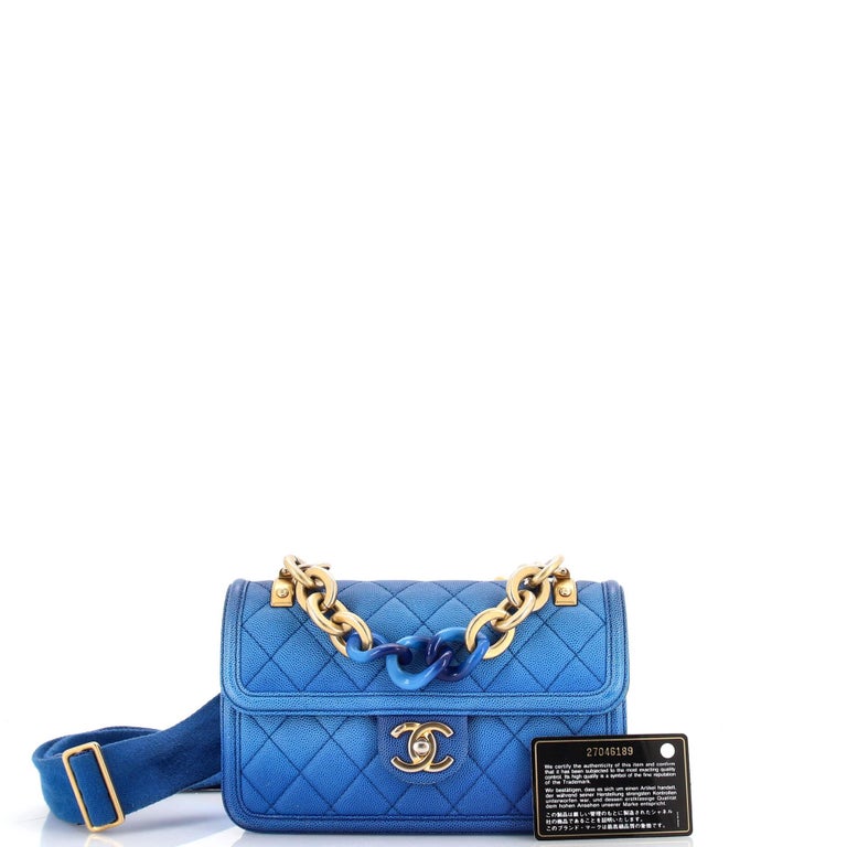 Chanel Sunset On The Sea Flap Bag Quilted Caviar Small