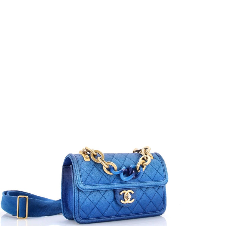 Chanel Sunset On The Sea Flap Bag Quilted Caviar Small at 1stDibs