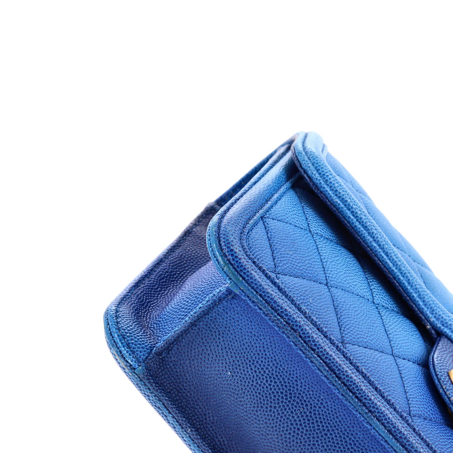 Women's or Men's Chanel Sunset On The Sea Flap Bag Quilted Caviar Small