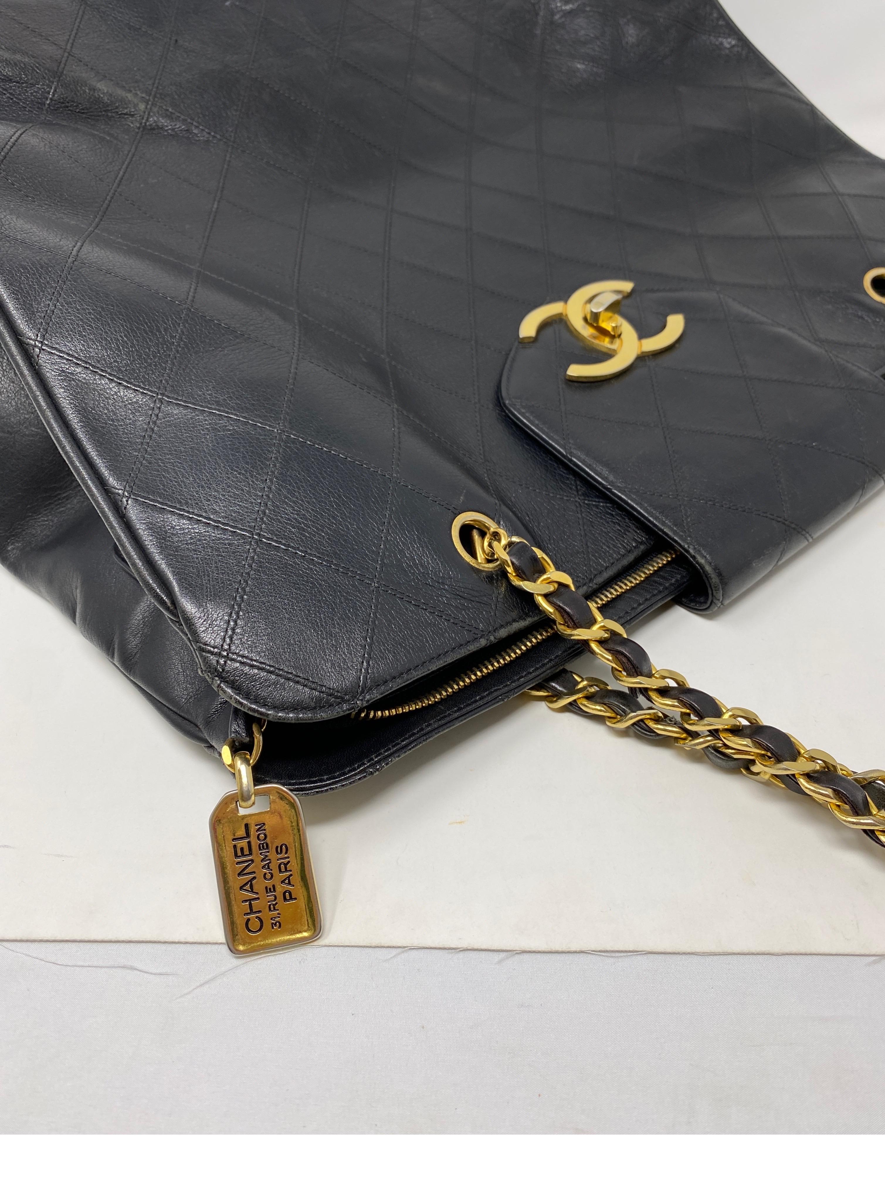 Black Chanel Super Model Tote Bag