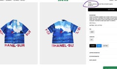 Chanel Super Rare 2002 CC Logo Surf Shirt 36 FR