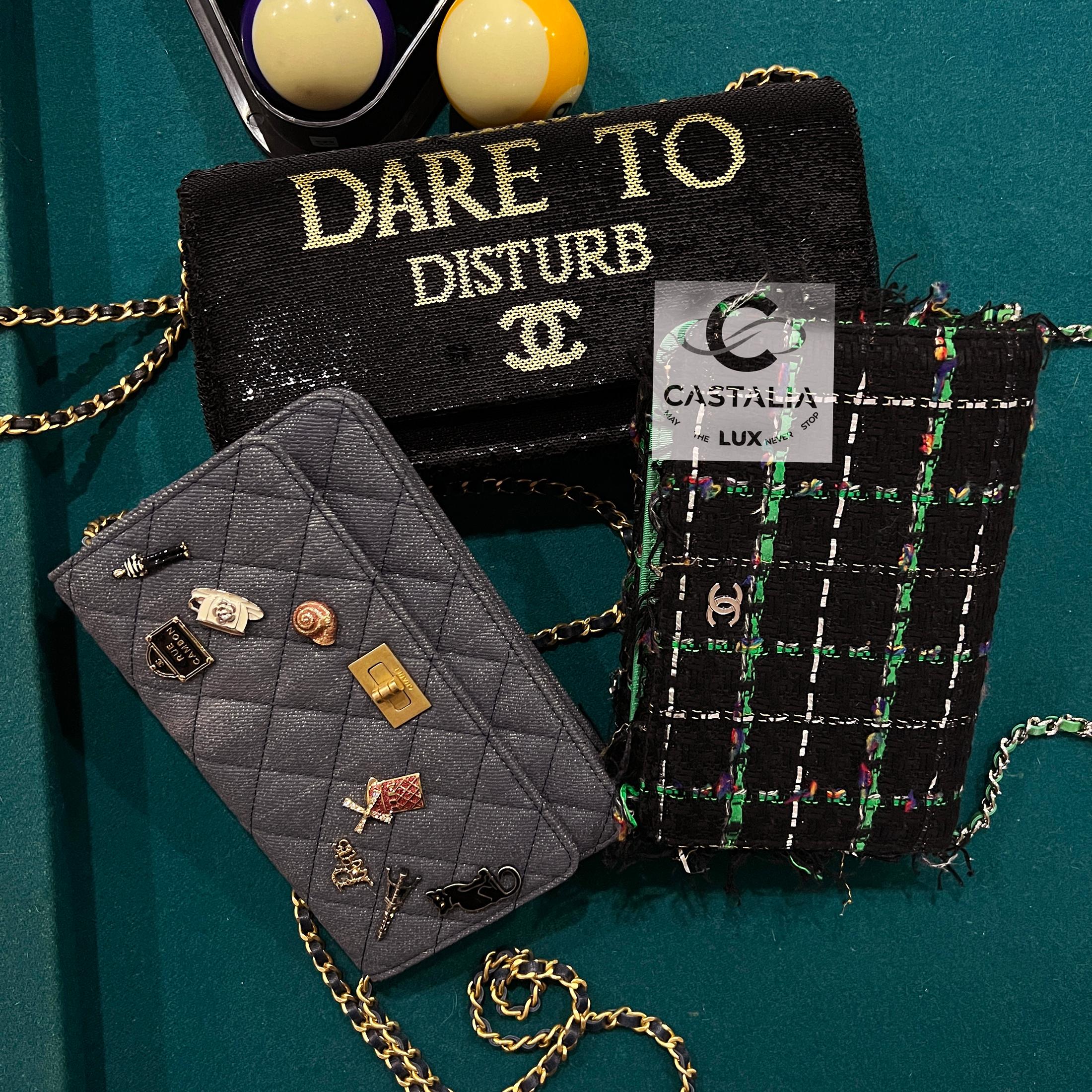 Chanel Paris / Cosmopolite Rare CC Dare To Disturb Flap Bag For Sale 3
