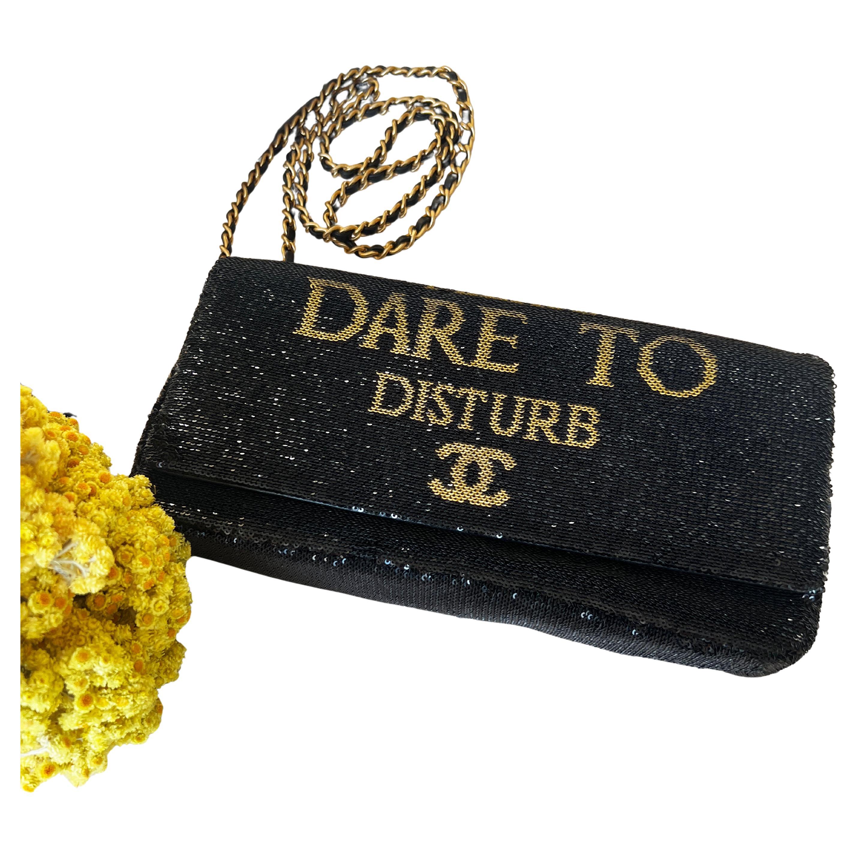 Chanel Paris / Cosmopolite Rare CC Dare To Disturb Flap Bag For Sale