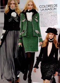 Chanel Super Rare Green and Black Lesage Tweed Jacker