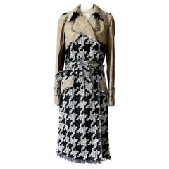 Chanel Super Rare Tweed Belted Trench Coat