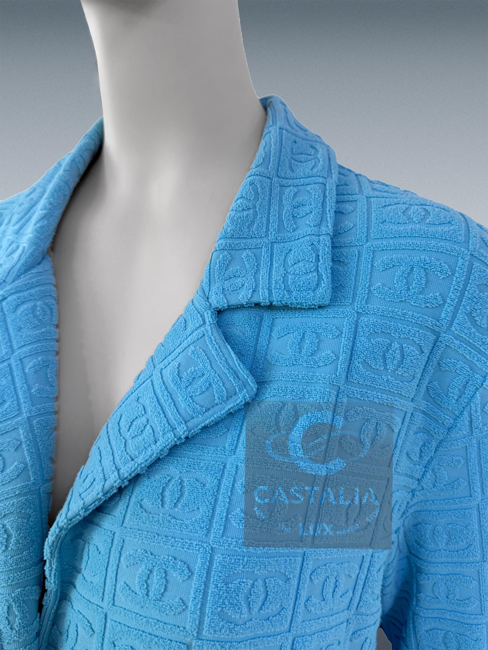 Chanel 2002 Primavera Rarità Capolavoro CC Logo Giacca 40 FR in vendita 5