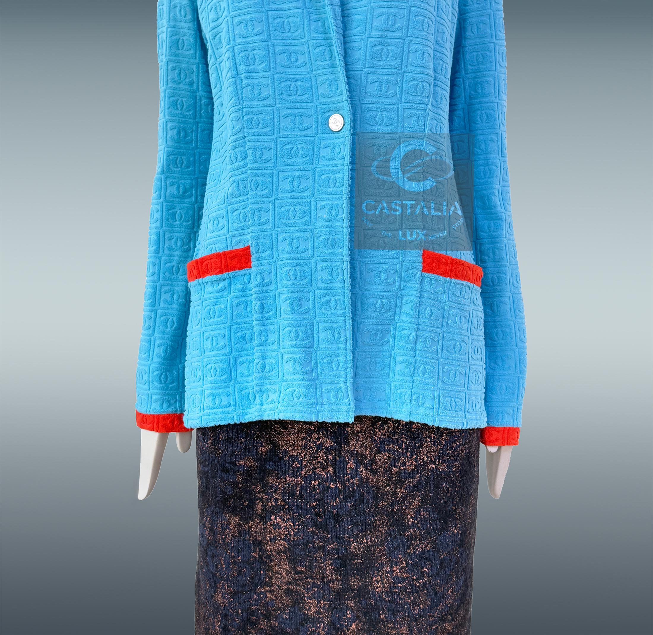 Chanel 2002 Primavera Rarità Capolavoro CC Logo Giacca 40 FR in vendita 8