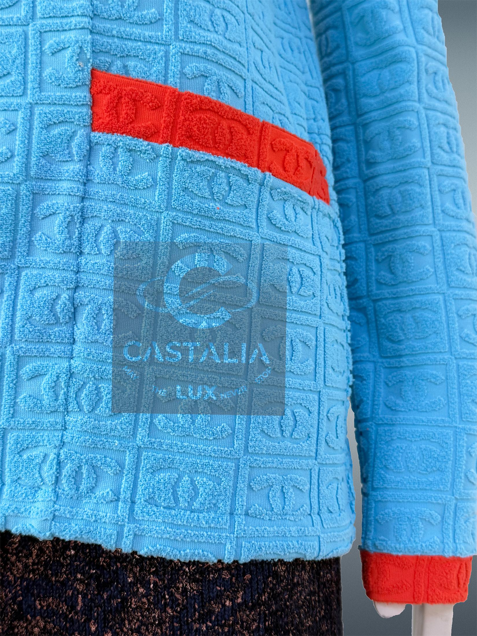 Chanel 2002 Primavera Rarità Capolavoro CC Logo Giacca 40 FR in vendita 10