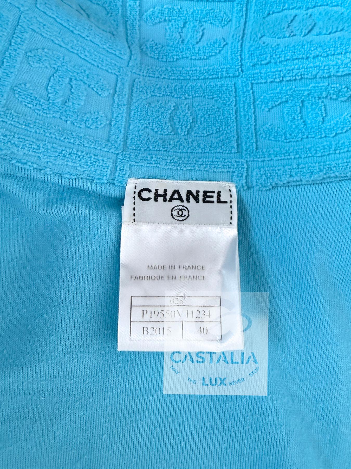 Chanel 2002 Primavera Rarità Capolavoro CC Logo Giacca 40 FR in vendita 11