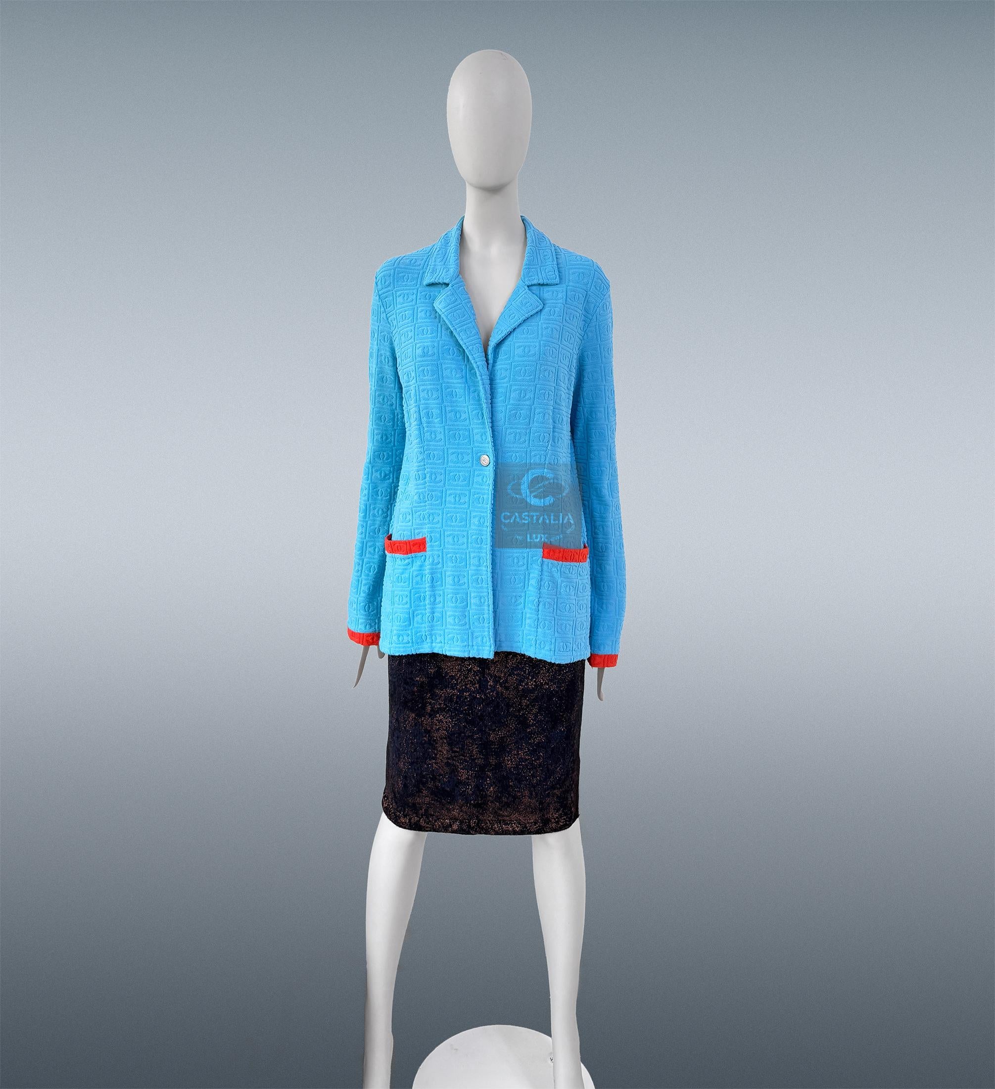 Chanel 2002 Primavera Rarità Capolavoro CC Logo Giacca 40 FR in vendita 1