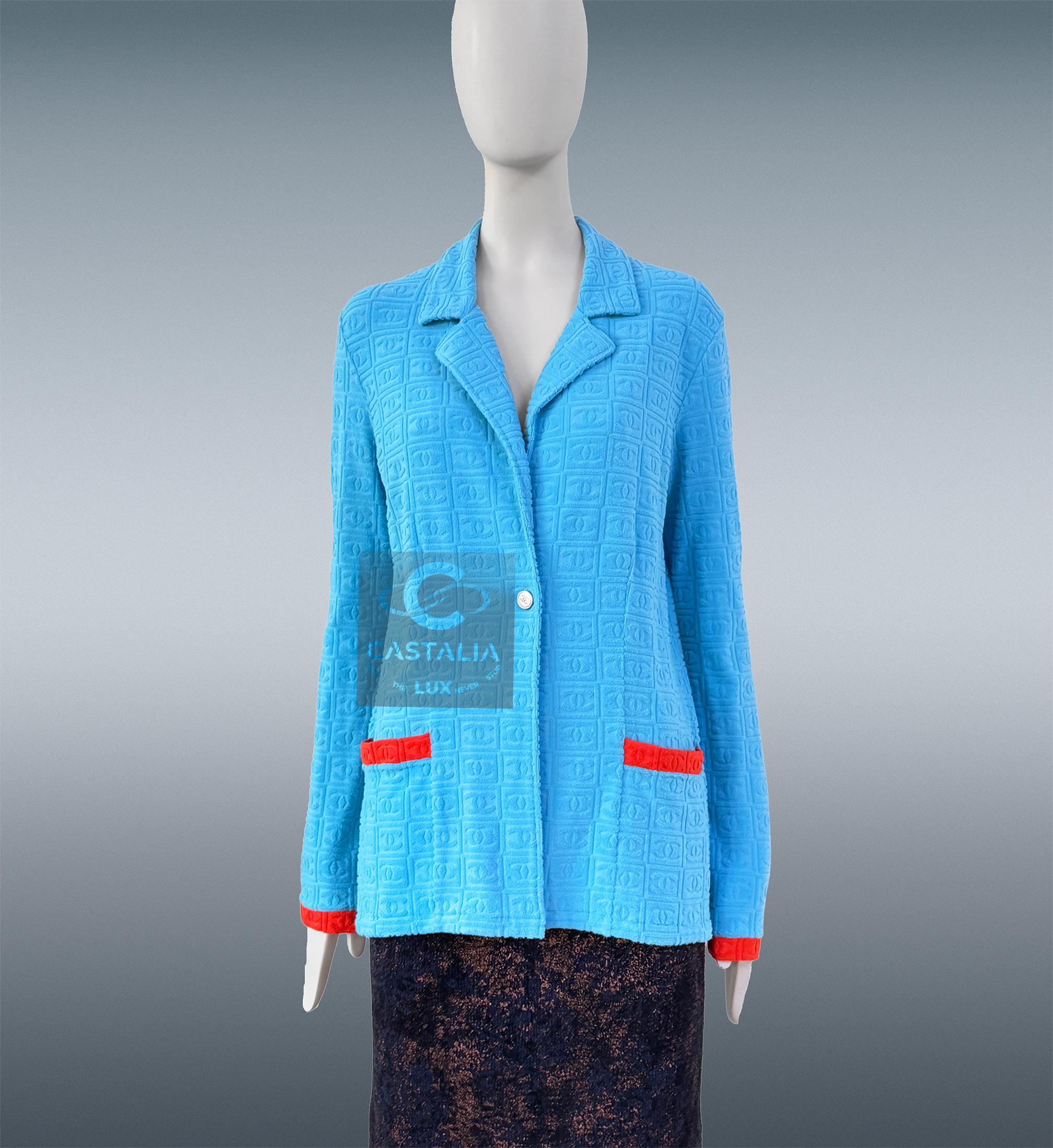 Chanel 2002 Primavera Rarità Capolavoro CC Logo Giacca 40 FR in vendita 2