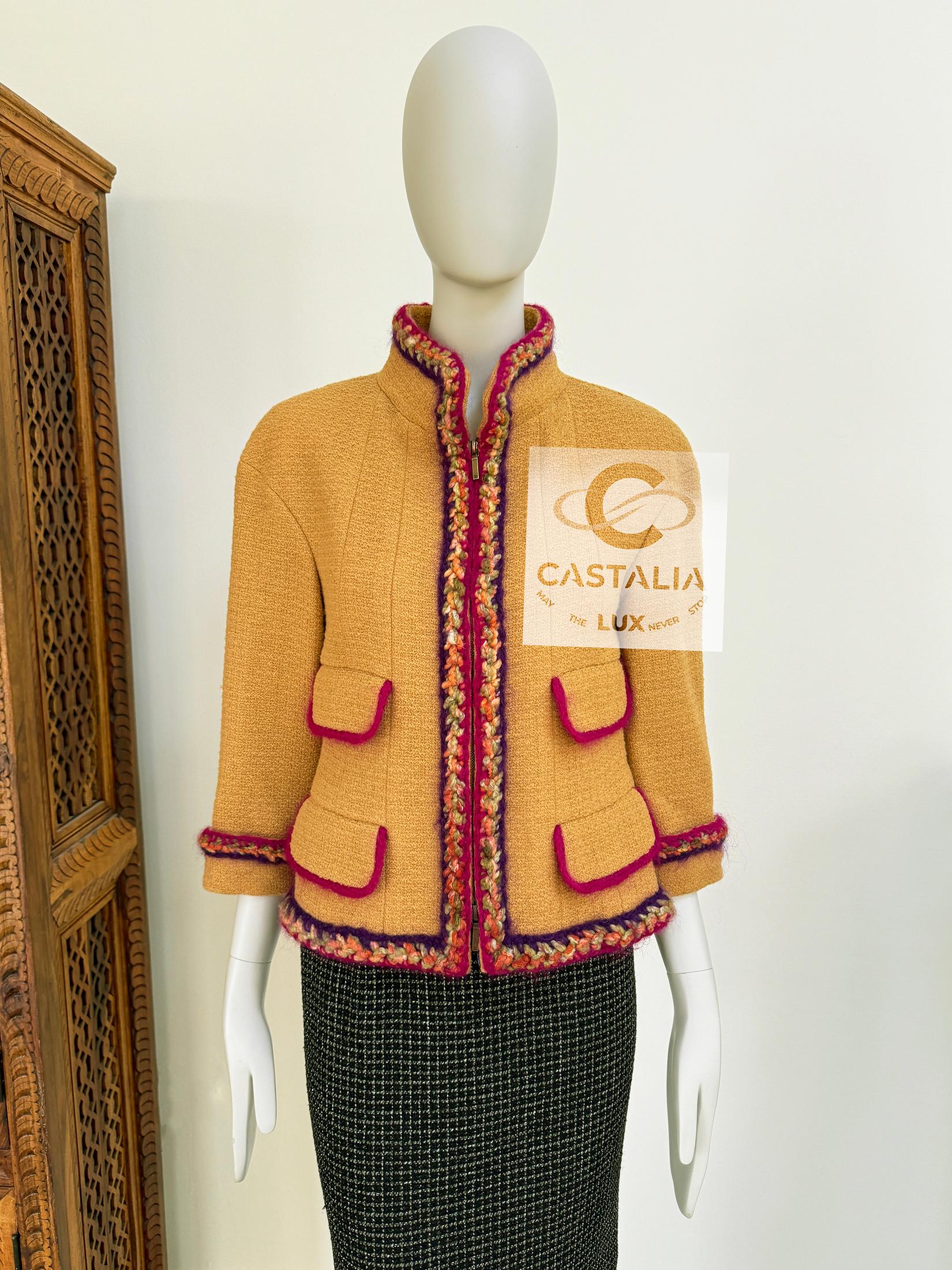 Chanel  Supermarket Ad Campaign Ocher Tweed Jacket 36 FR For Sale 6