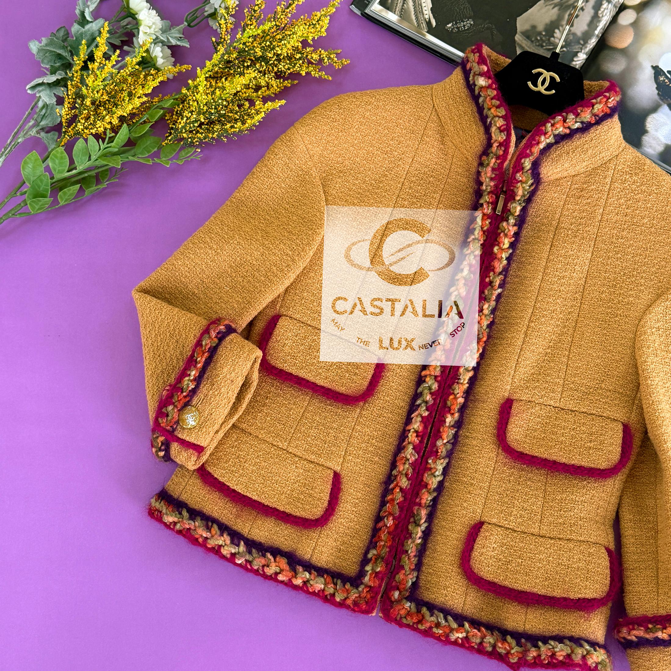 Chanel  Supermarket Ad Campaign Ocher Tweed Jacket 36 FR For Sale 7