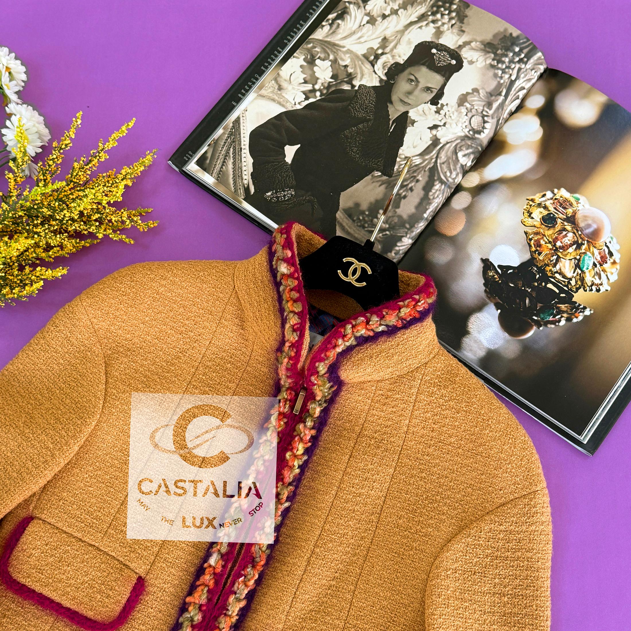 Chanel  Supermarket Ad Campaign Ocher Tweed Jacket 36 FR For Sale 8