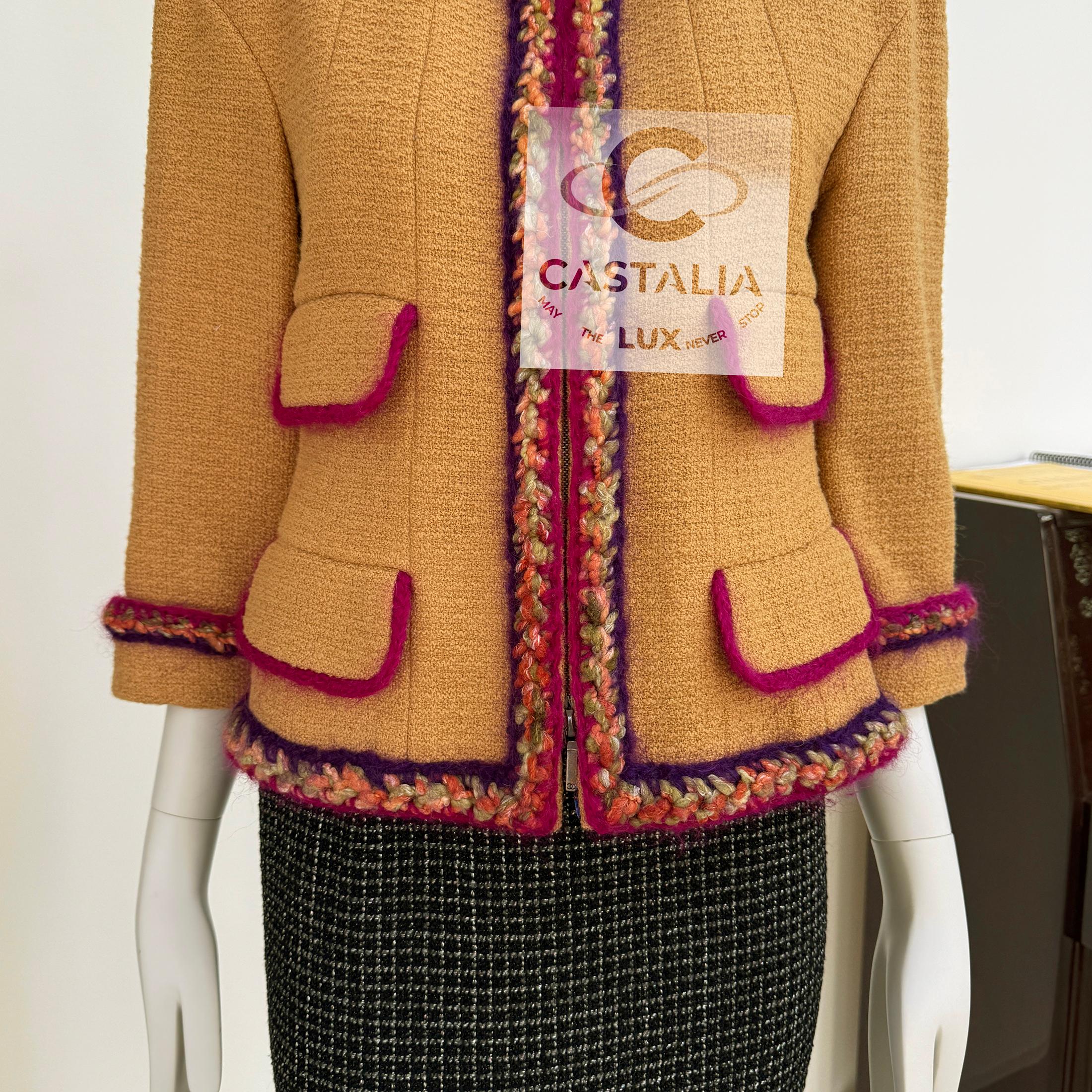 Chanel  Supermarket Ad Campaign Ocher Tweed Jacket 36 FR For Sale 10
