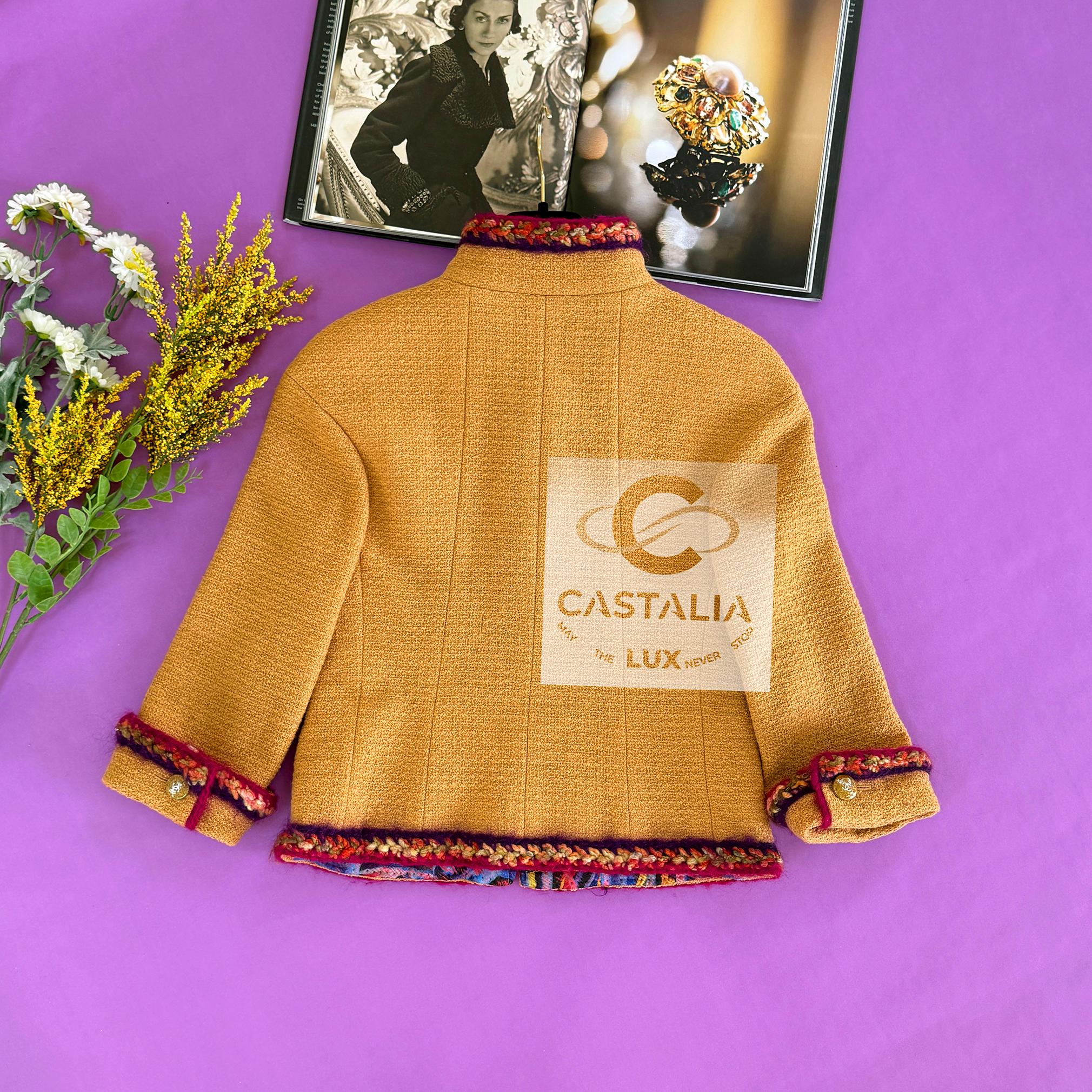 Chanel  Supermarket Ad Campaign Ocher Tweed Jacket 36 FR For Sale 13