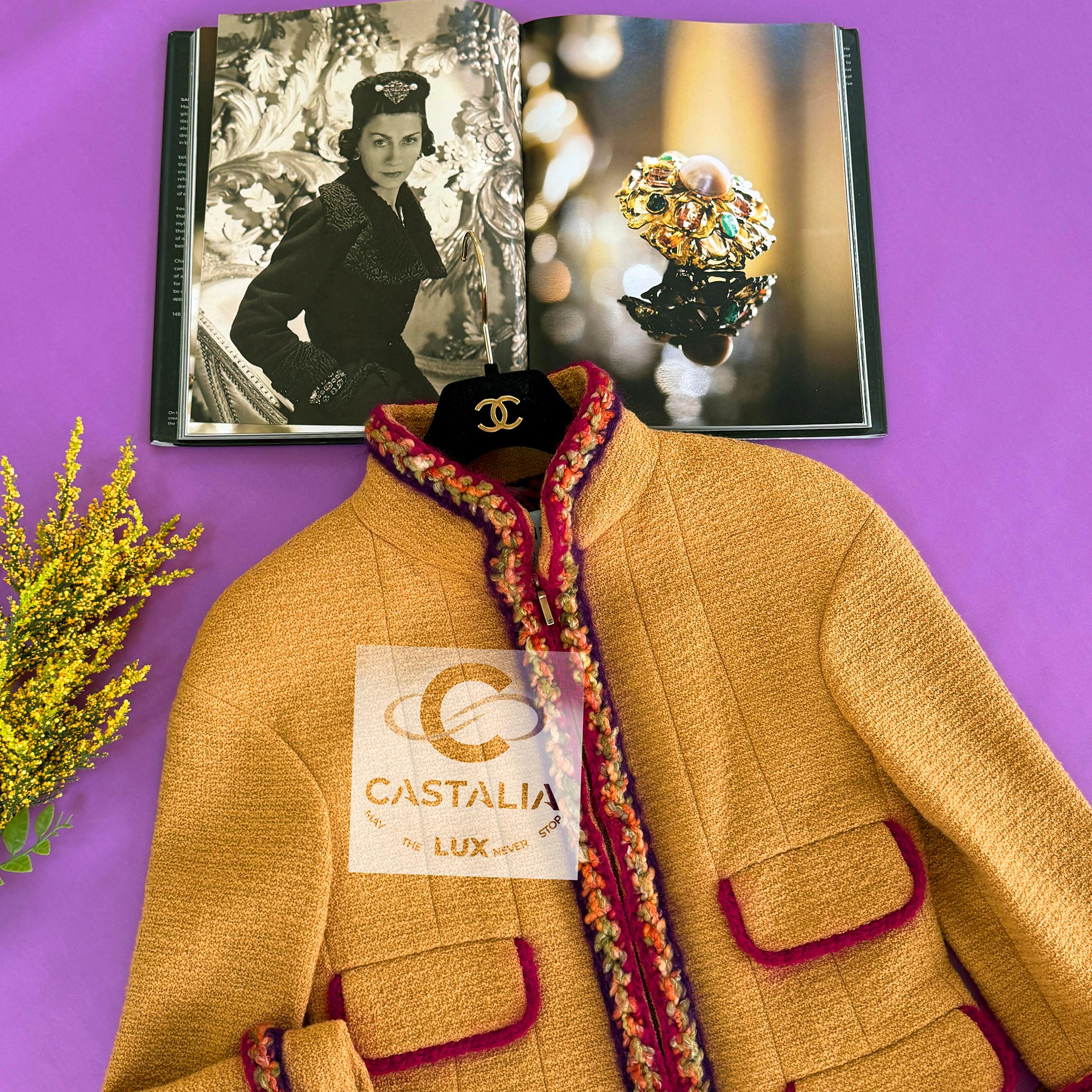 Chanel  Supermarket Ad Campaign Ocher Tweed Jacket 36 FR For Sale 4