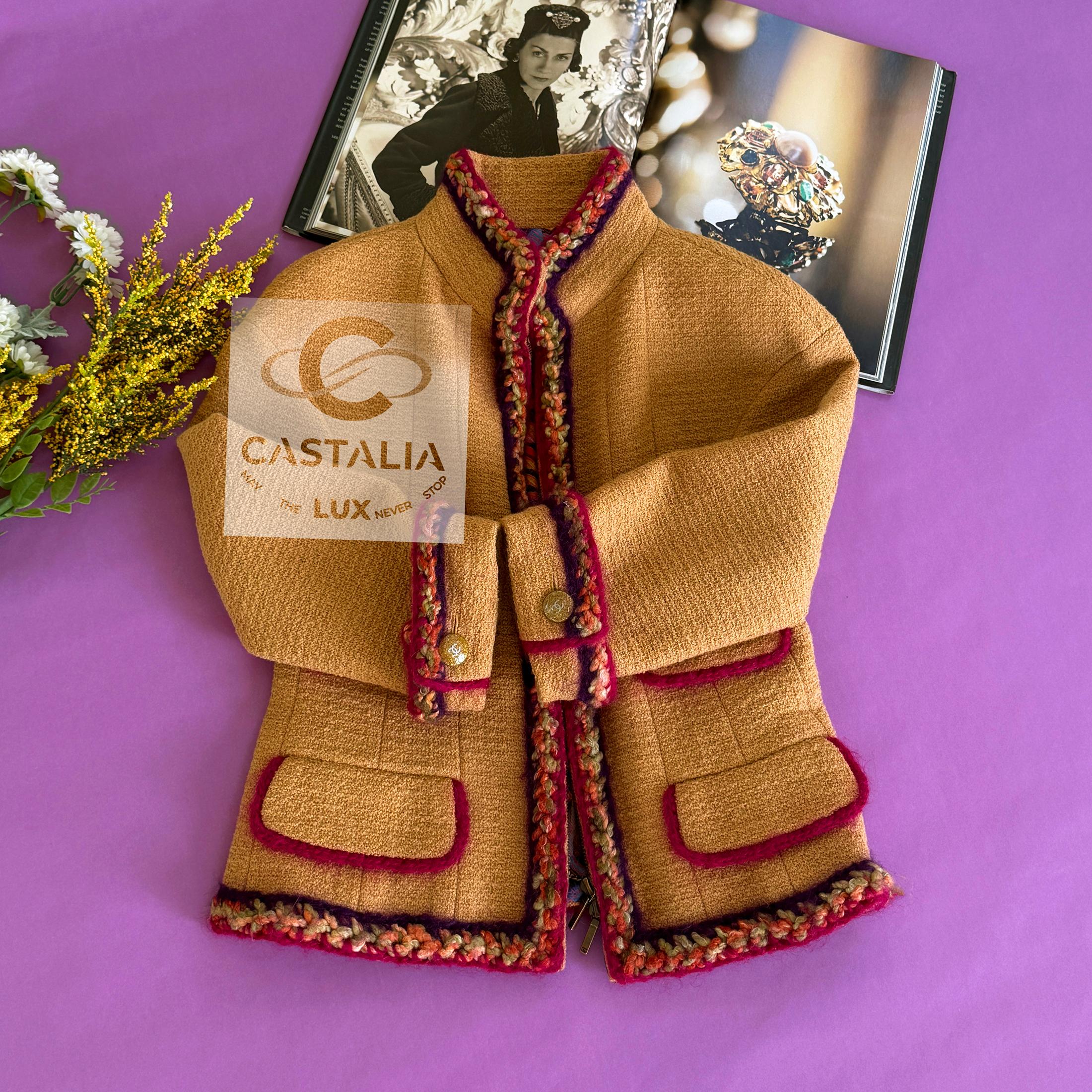 Chanel  Supermarket Ad Campaign Ocher Tweed Jacket 36 FR For Sale 5