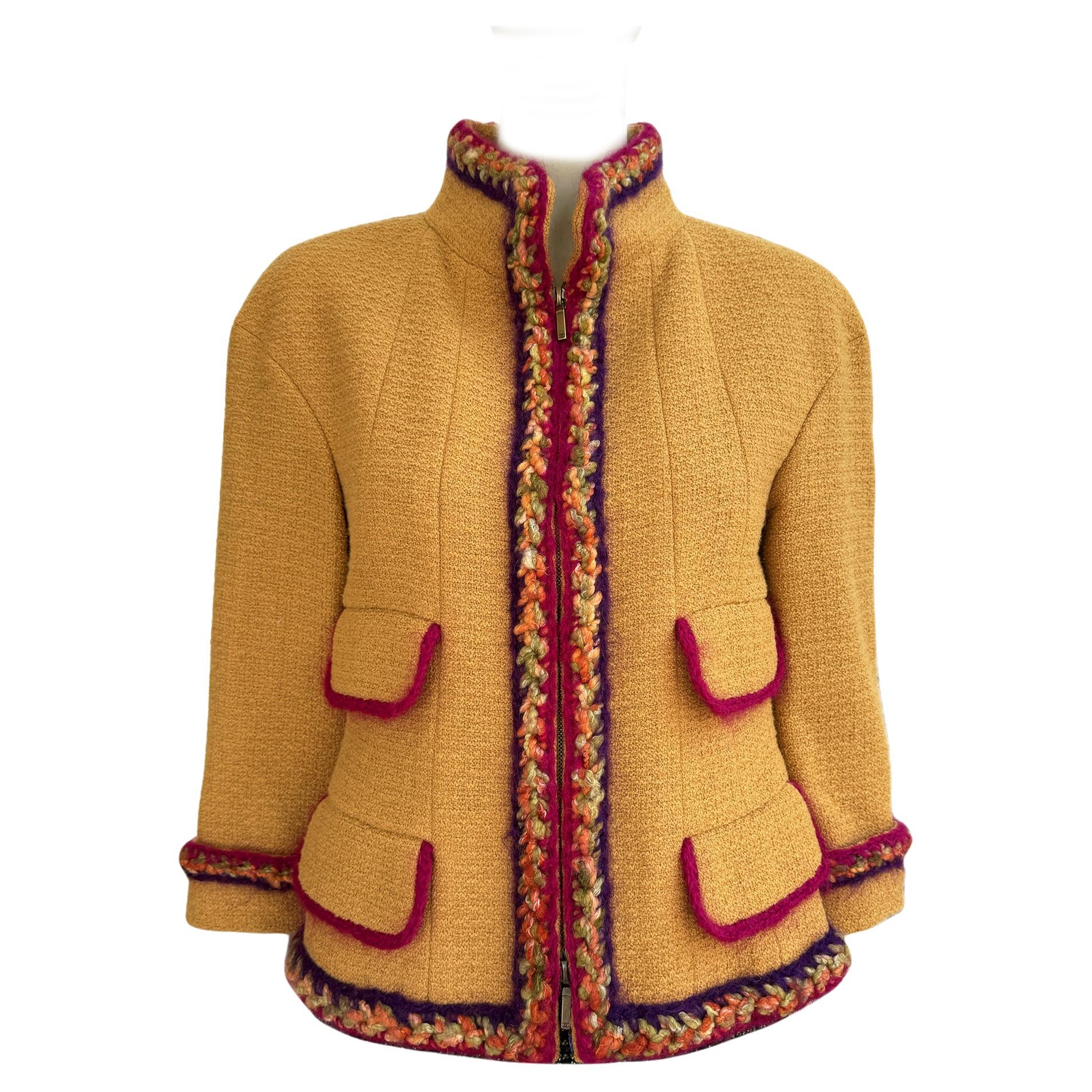 Chanel  Supermarket Ad Campaign Ocher Tweed Jacket 36 FR For Sale