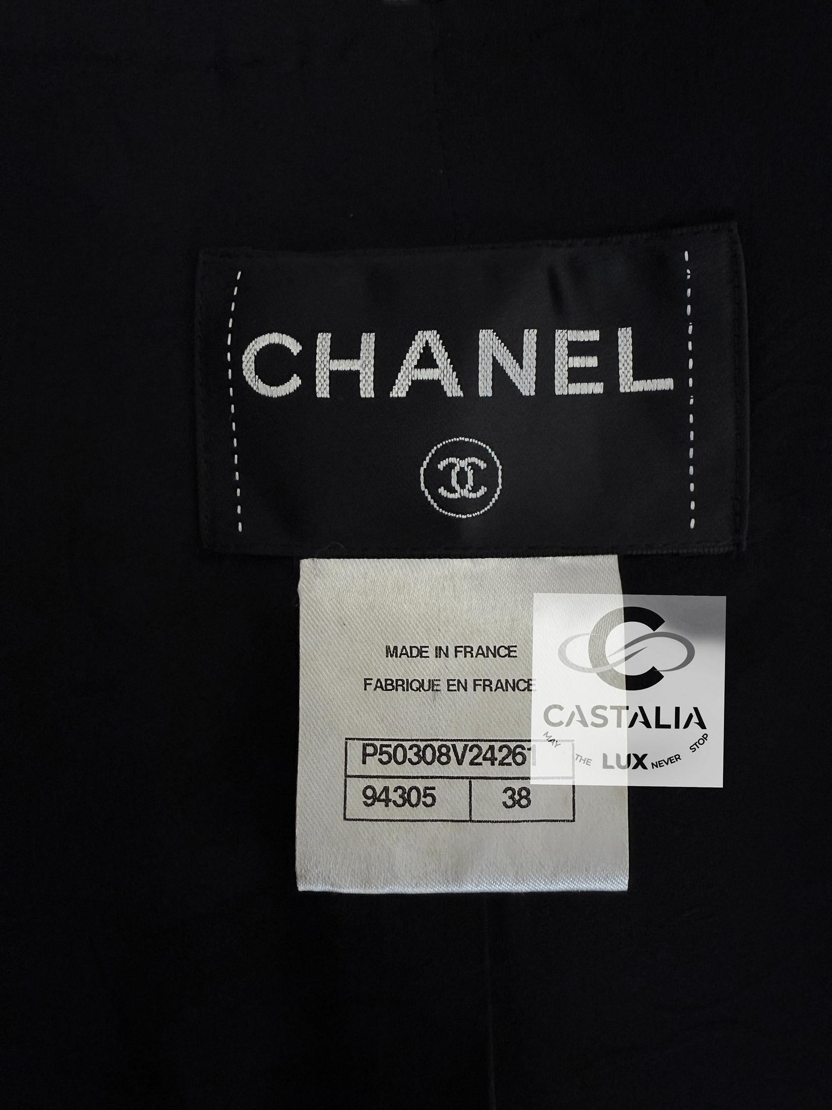 Chanel Supermarket Kollektion Schwarze Tweed-Jacke 38 FR 10
