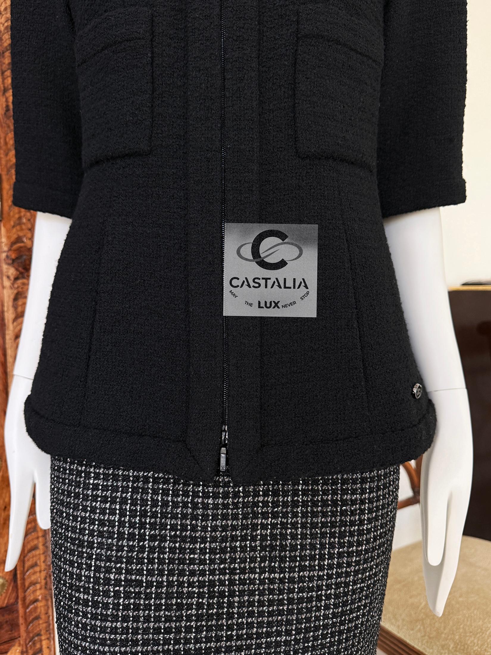 Chanel Supermarket Kollektion Schwarze Tweed-Jacke 38 FR 5