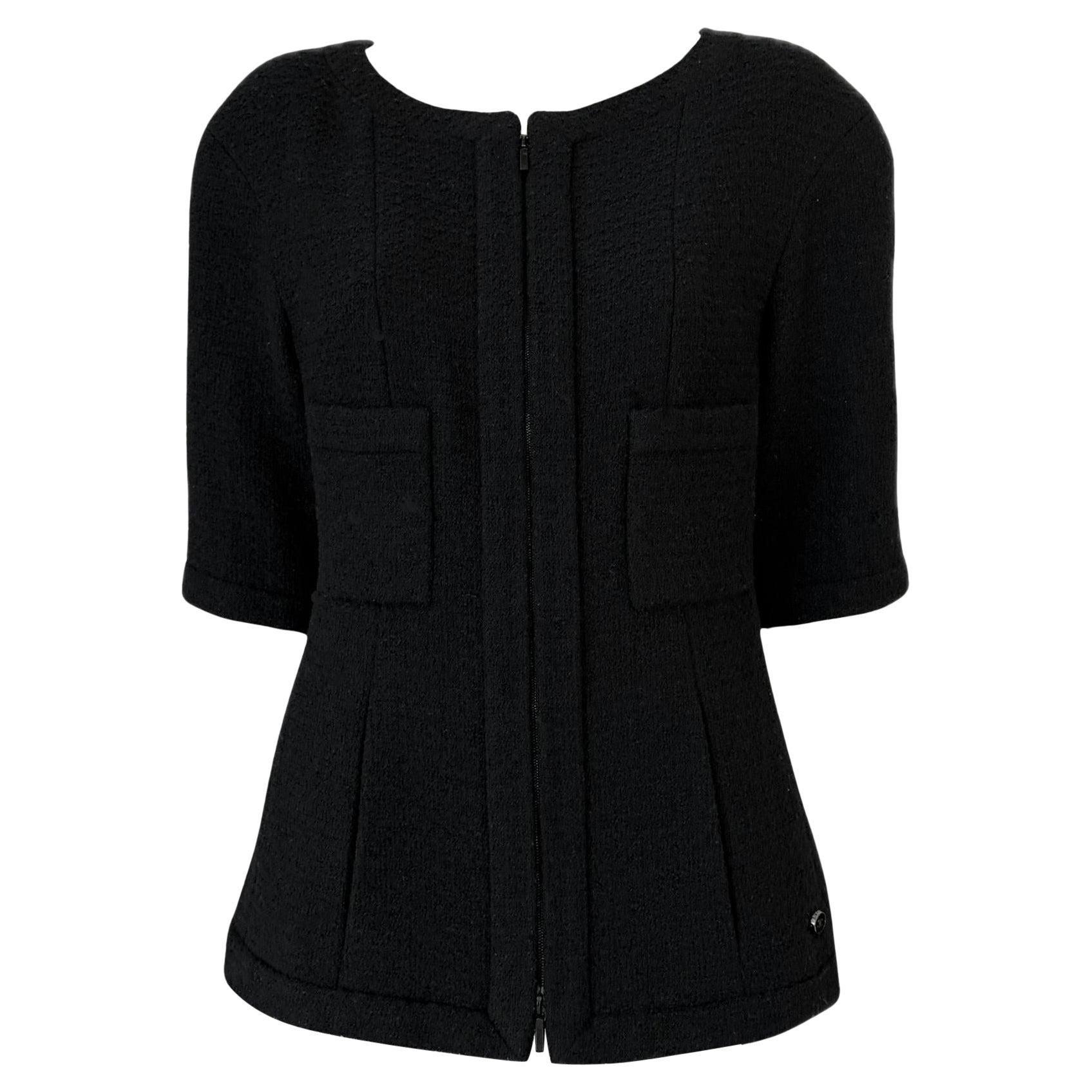 Chanel Supermarket Collection Veste en tweed noir 38 FR