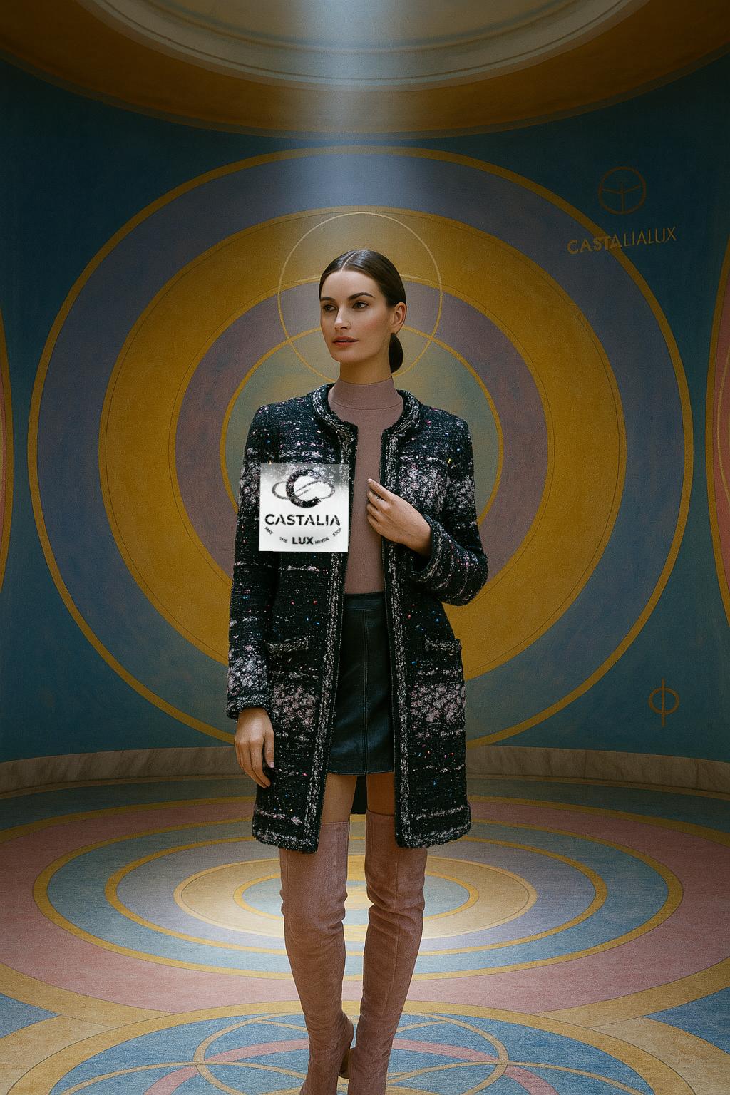 CHANEL - Colección Supermercado - Abrigo Confetti Tweed
u2028~ Como se ve en Cara Delevingne en la campaña mundial de Karl Lagerfeld 

Valor de boutique: Un objeto de colección, codiciado; valor inicial superior a 13.000 $. 

u2028Estética: