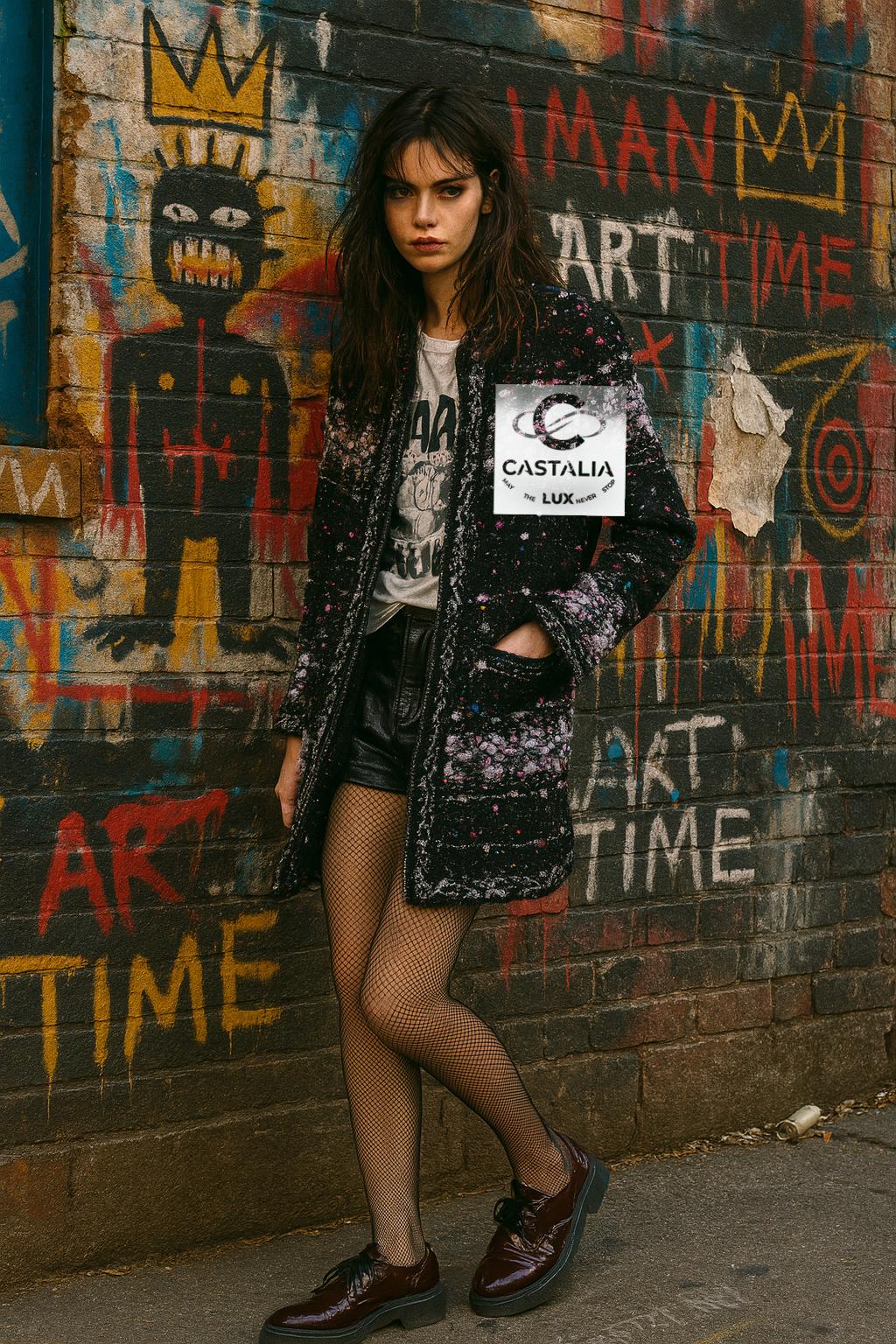 CHANEL Colección Supermercado Abrigo Confetti Tweed 46 FR en venta 4