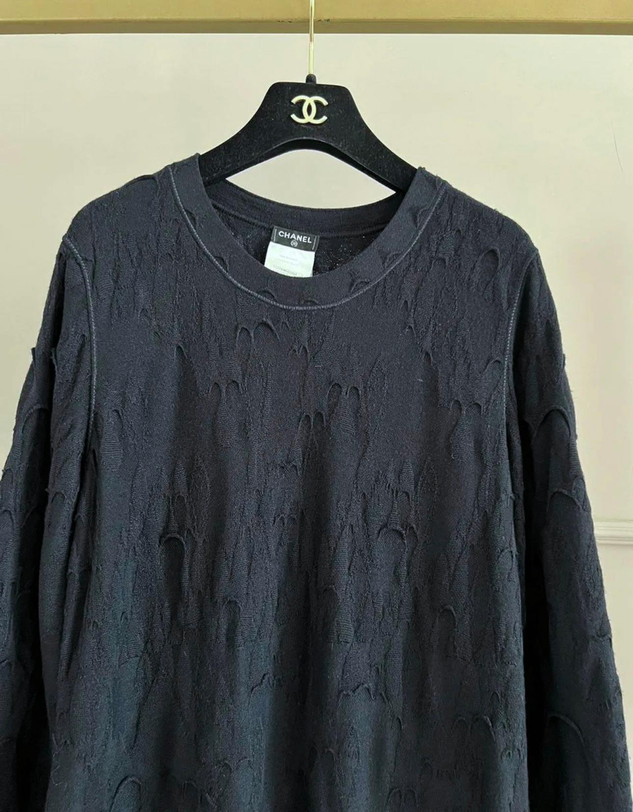 Chanel Supermarket Collection Distressed Effect Knit Dress For Sale 2