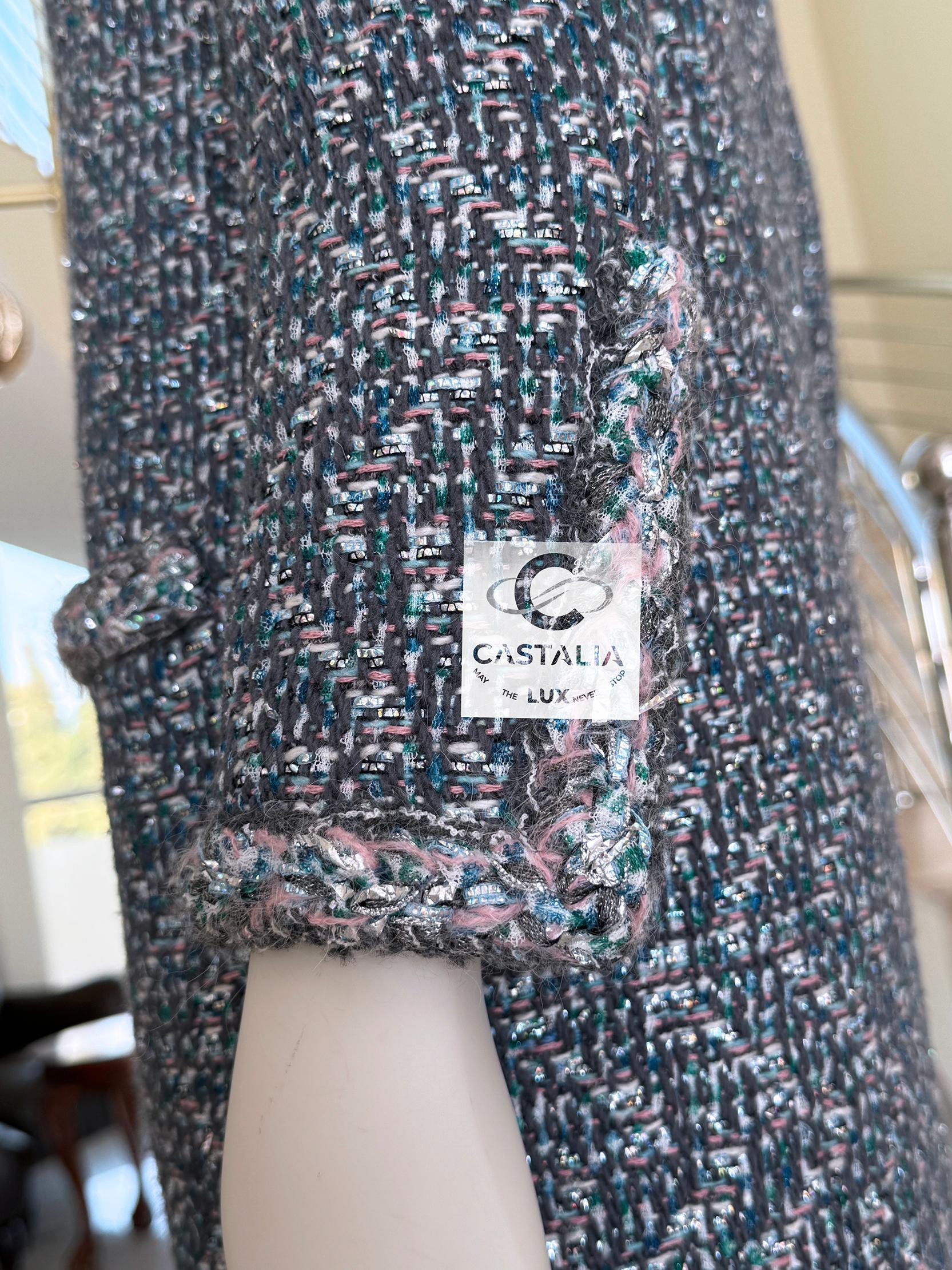 Chanel Supermarket Collection Lesage Tweed Coat 36 FR For Sale 3
