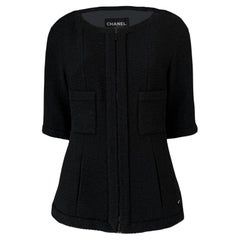 Chanel Supermarket Runway Black Tweed Jacket 38 FR