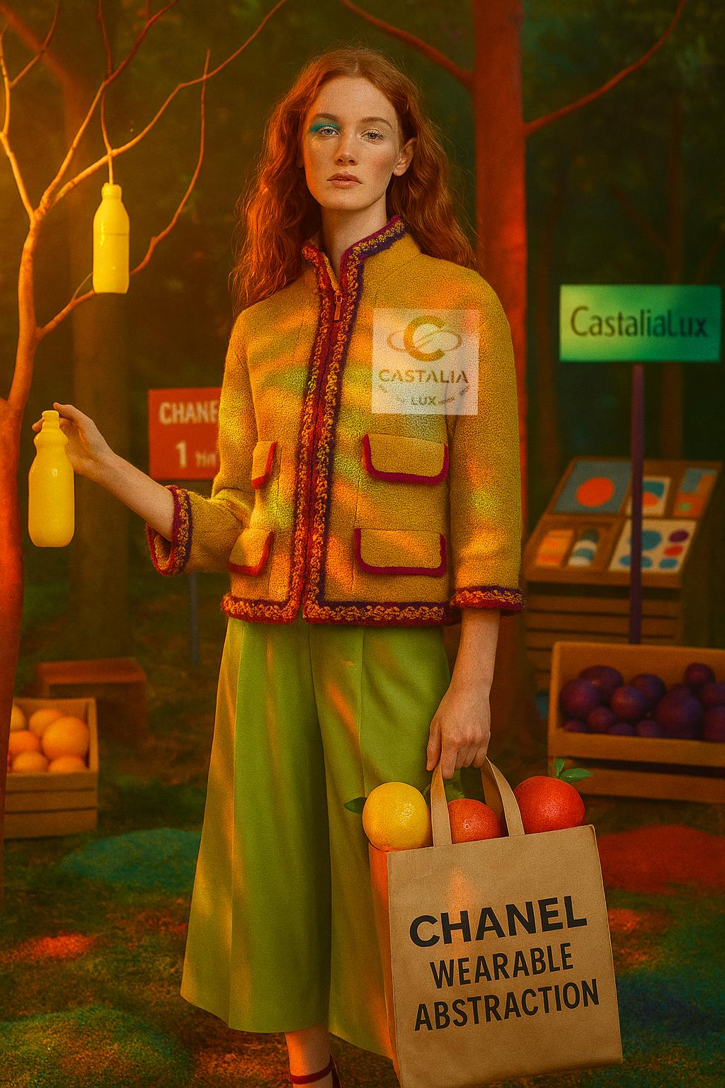 CHANEL Supermarket Runway  Mustard Tweed Jacket 36 FR For Sale 5