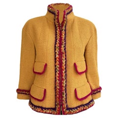 CHANEL Supermarket Runway  Mustard Tweed Jacket 36 FR