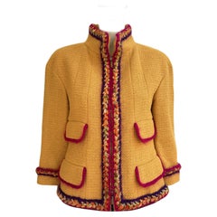 CHANEL Supermarket Runway  Mustard Tweed Jacket 36 FR