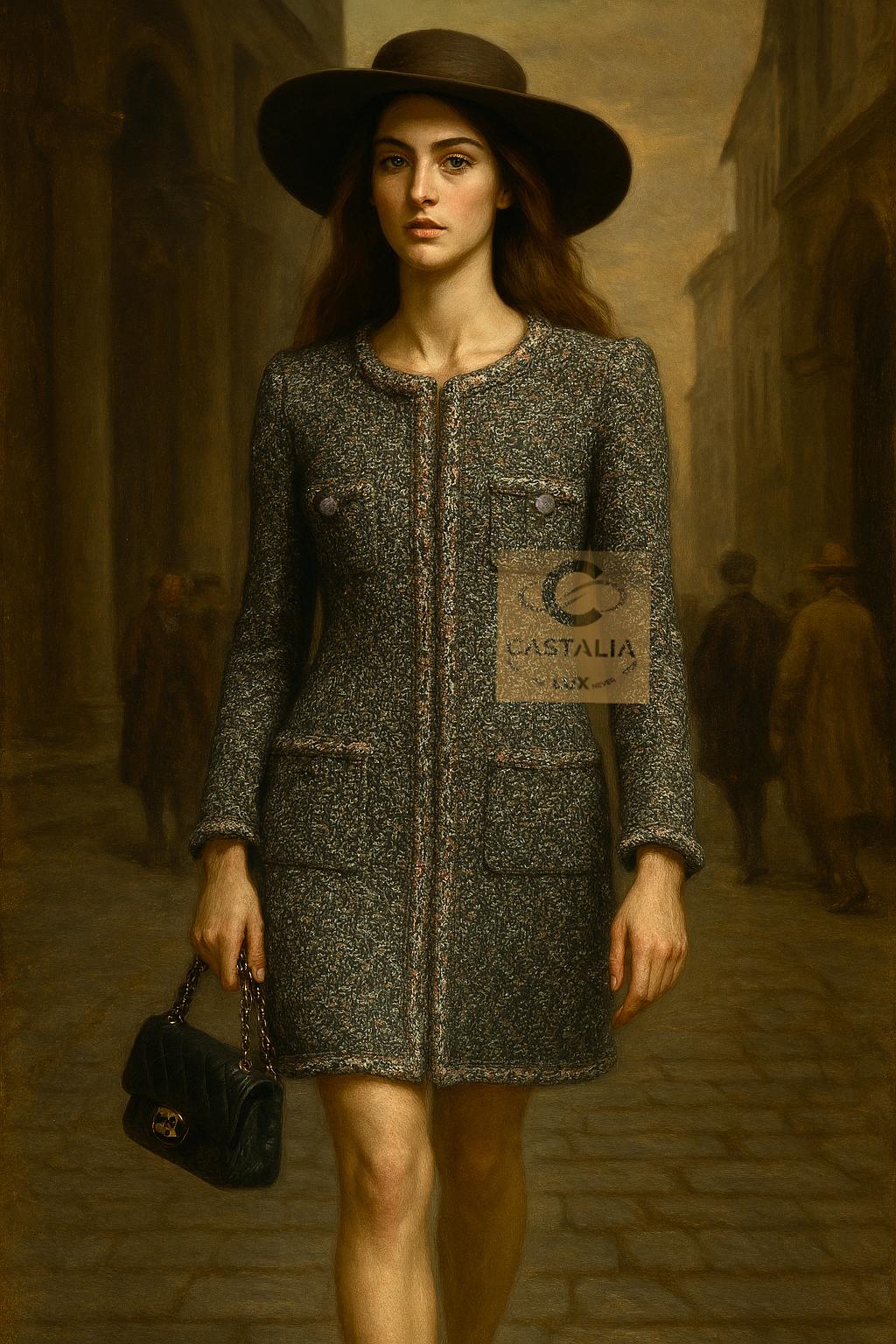 CHANEL Supermarkt Runway Shimmer Tweed Mantel 36 FR im Zustand „Neu“ im Angebot in Dubai, AE