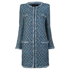 CHANEL Supermarket Runway Shimmer Tweed Coat 36 FR