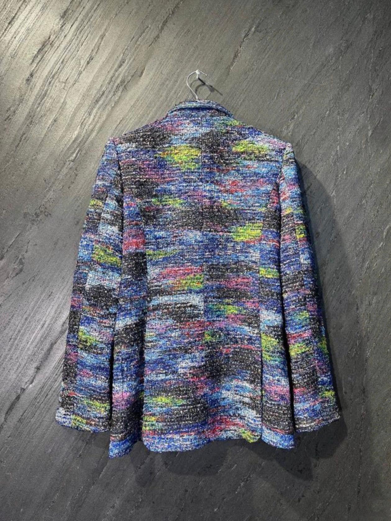 Chanel Supermodel Nata Vodianova Style Tweed Jacket 7