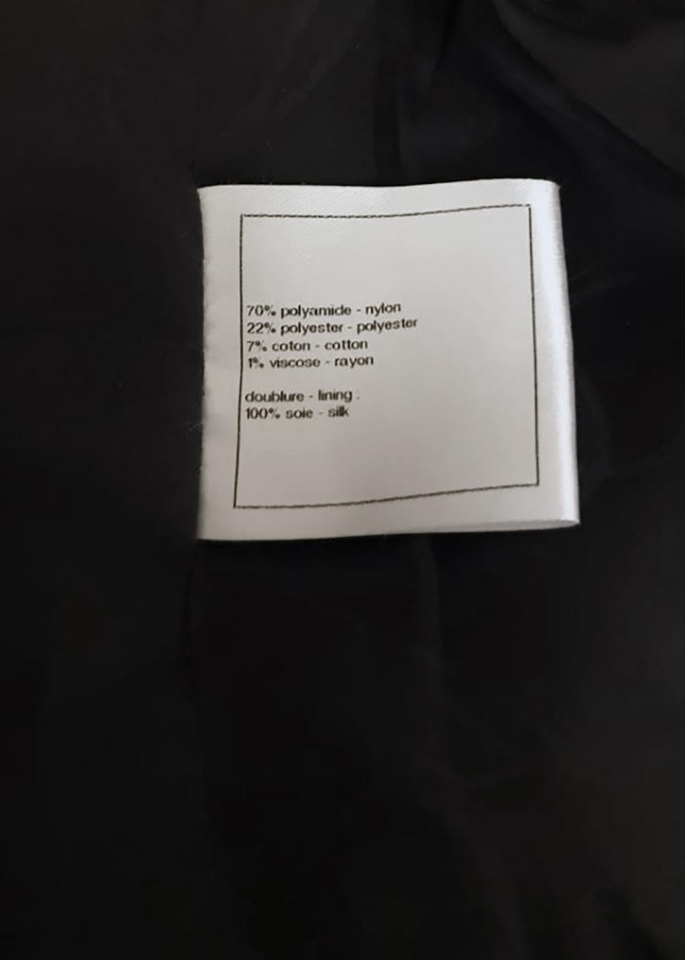 Chanel Supermodel Nata Vodianova Style Tweed Jacket 10