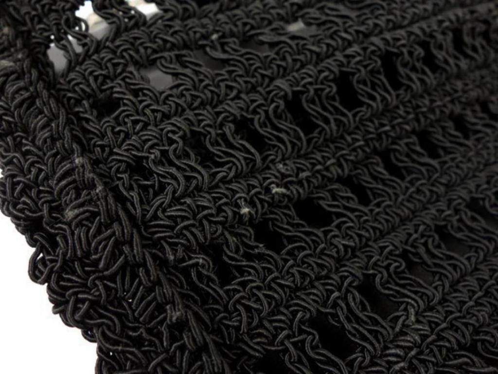 Chanel Supermodel (Ultra Rare) Woven Mesh Chain Tote 230512 Black Shoulder Bag For Sale 4