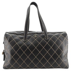 CHANEL] Chanel Wild Stitch Boston Boston Bag Calf Black Ladies Boston Bag –  KYOTO NISHIKINO