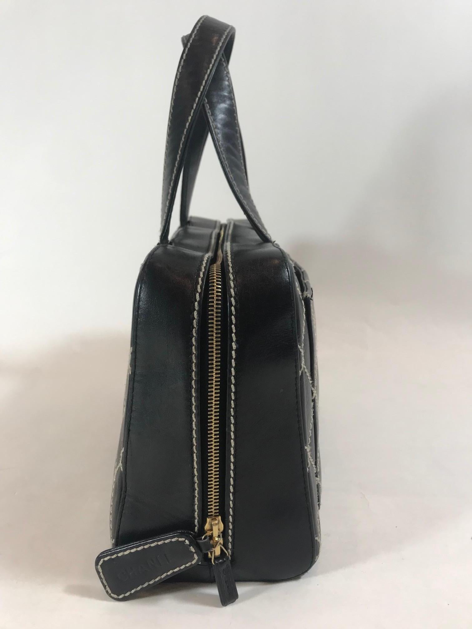 Chanel Surpique Bowler Bag For Sale at 1stDibs