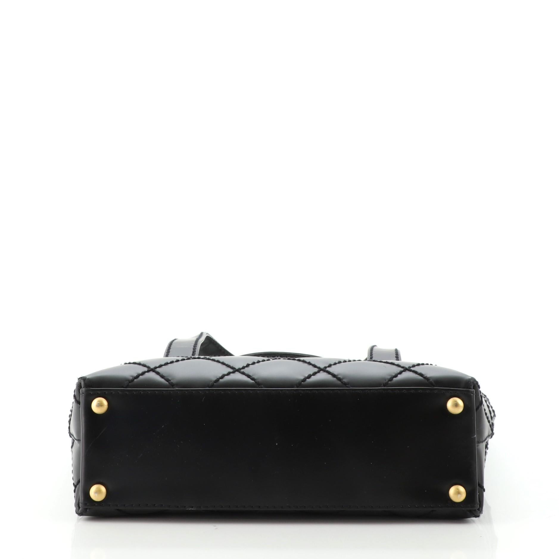 Women's or Men's Chanel Surpique Tote Quilted Leather Small