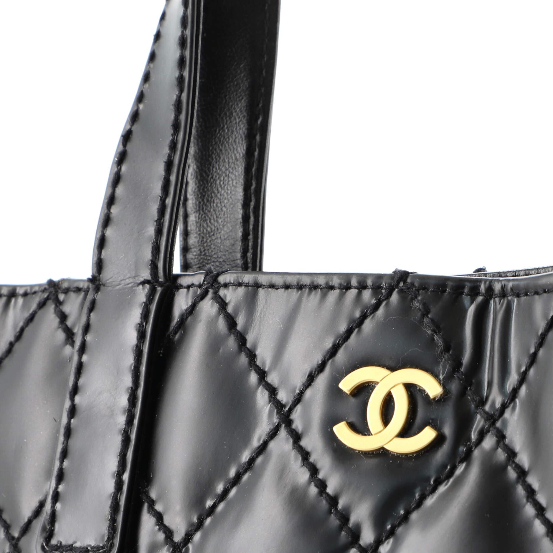 Chanel Surpique Tote Quilted Leather Small 1
