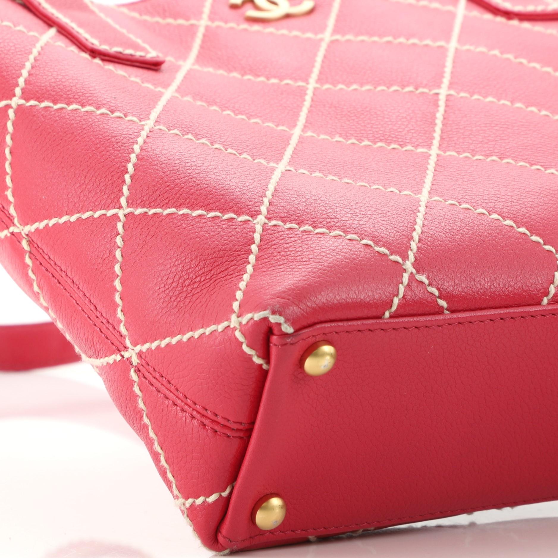 Chanel Surpique Tote Gestepptes Leder Klein 2