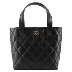 Chanel Black Iridescent Quilted Calf Leather Chic Quilt Frame Bag - Yoogi's  Closet
